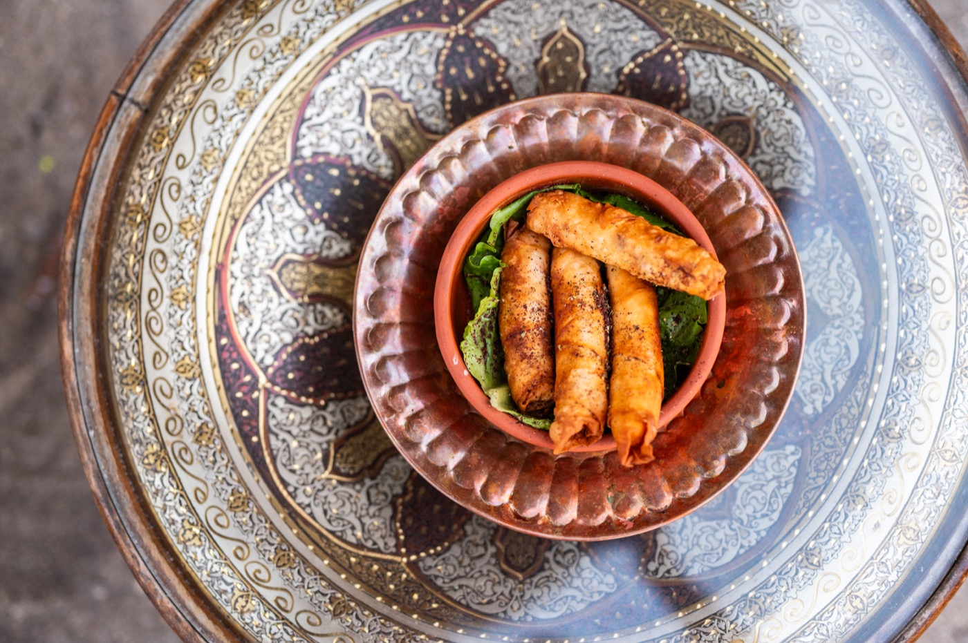 Fresh grilled plate prepared for daytime service